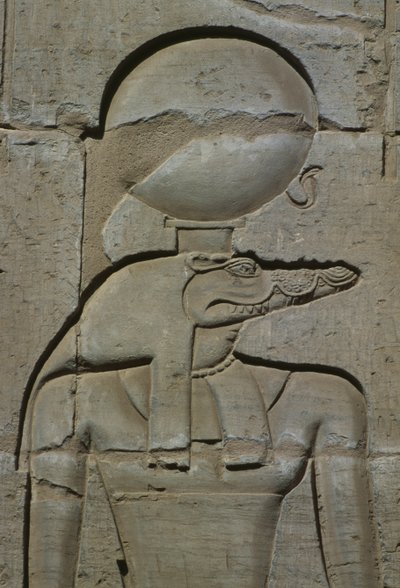 Relief of Sobek (detail) by Egyptian